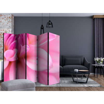 225cm W x 172cm H 5 - Panel Solid Wood Folding Room Divider