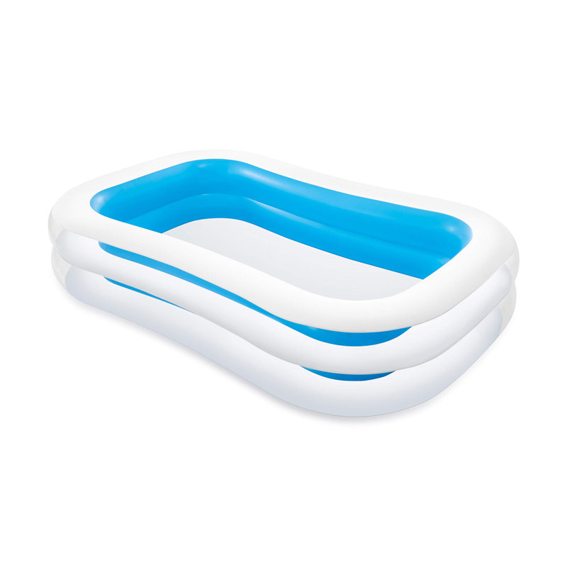Plastic Rectangle Inflatable Pool 53cm H x 264cm W x 178cm L