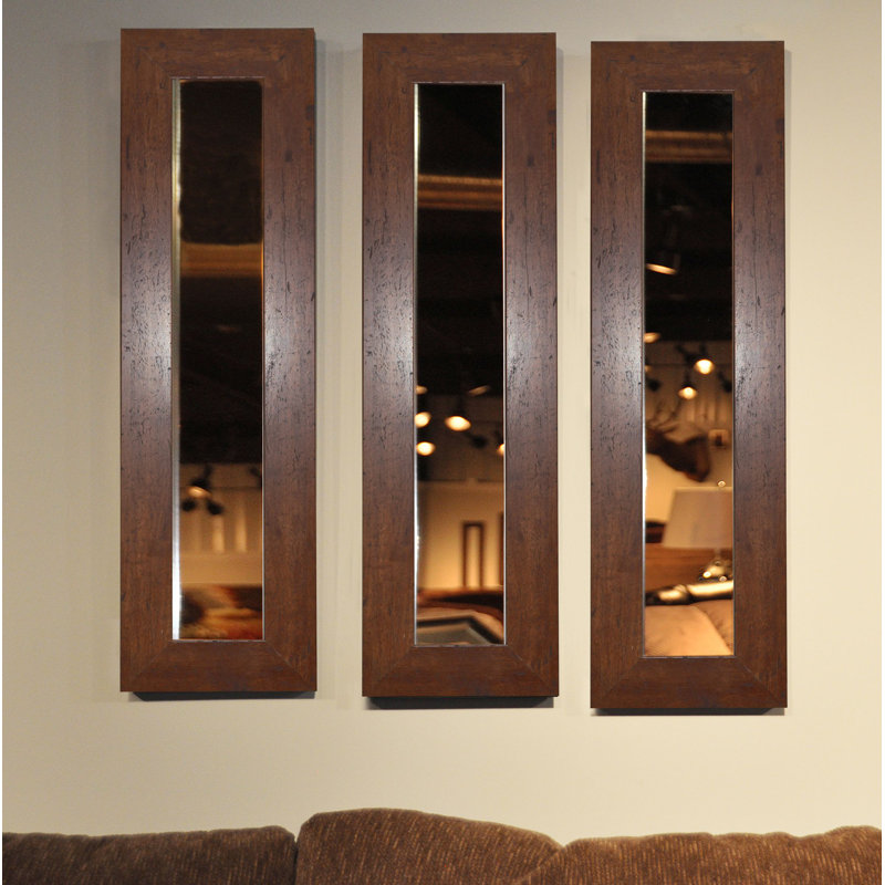 Miroir d'appoint Trujillo, H 21,5 po x l 9,5 po, Noyer foncé