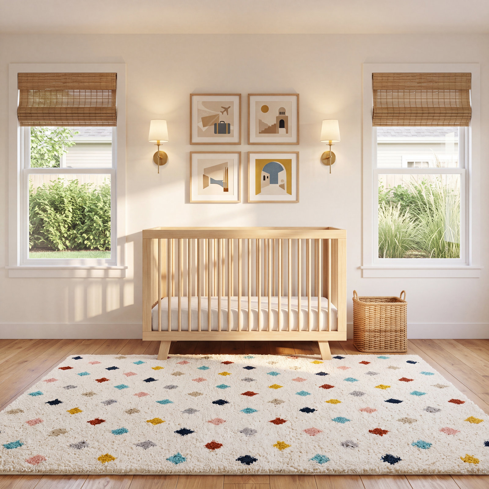 Bartucca Diamond Shag Area Rug, Rectangle 7'10" x 10'