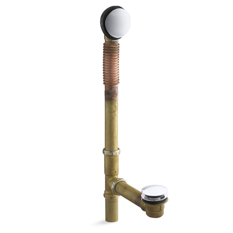 Robinet de baignoire à pieds en laiton 1,5 "avec trop-plein Clearflo, Chrome poli