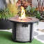 Foyer d'extérieur au propane, foyer au gaz carré Stonecrest, table au feu au propane en béton avec foyer au gaz 50 000 BTU