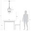 Hertford 4-Light Dimmable Geometric Lantern Pendant-2004382478