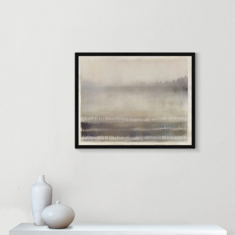 Équilibre équilibré III - reproduction de paysage par Irena Orlov, L 29,5 po x H 23,5 po, Grain de bois noir