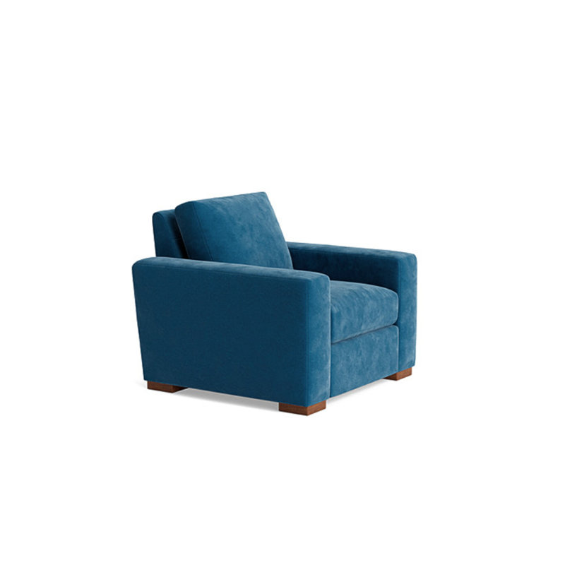 Couch Potato Chair, Performance Velvet - Denim