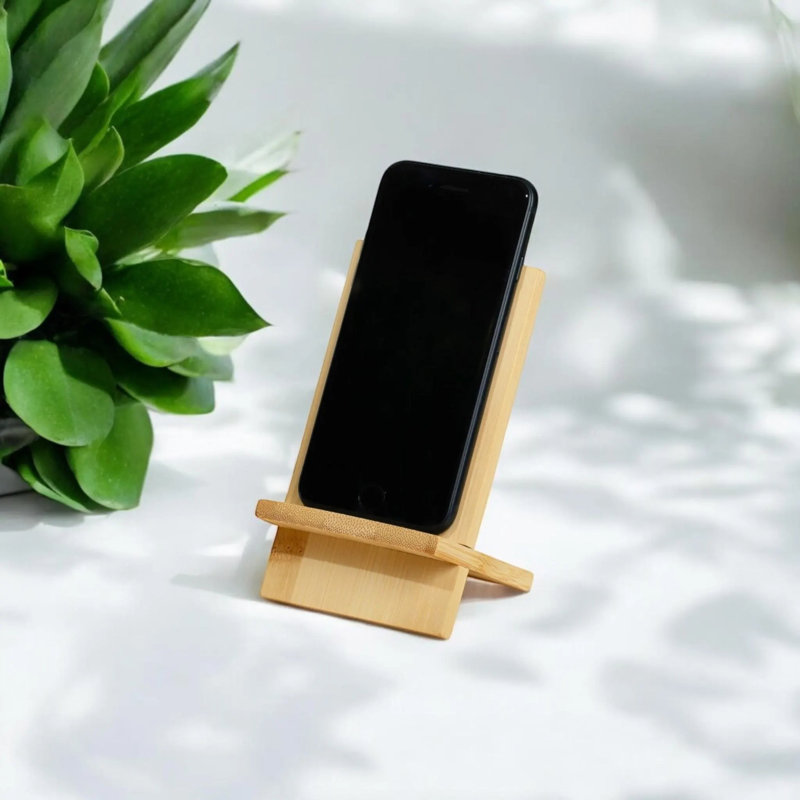 Support pour téléphone en bambou