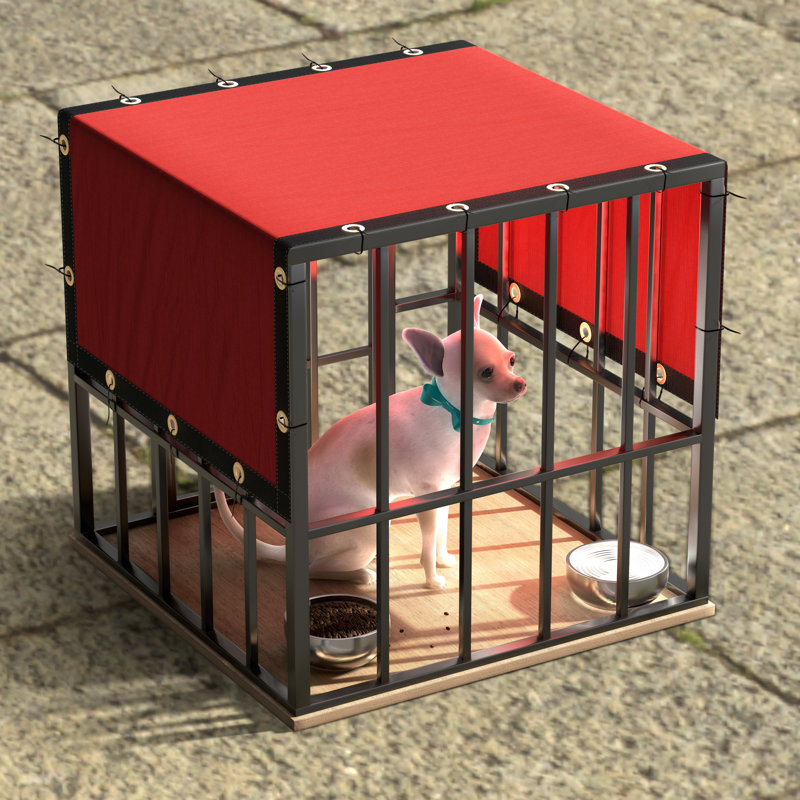 Housse de chenil pour chien, Rouge, 8 pi x 8 pi