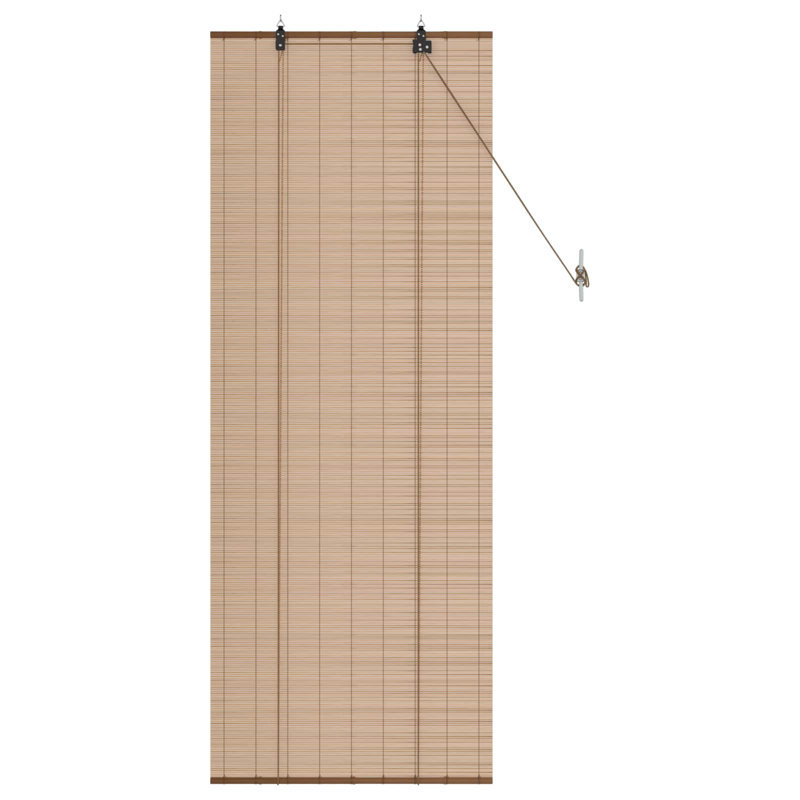 Bamboo Roller Blind, Brown, 40 cm W x 160 cm L