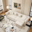 Canapé Chesterfield, canapé-lit gigogne 3 en 1 de 89 po, canapé-lit convertible, canapé-lit très grand, méridienne, canapé en velours 3 places avec repose-pieds mobile, conception capitonnée-255936088