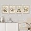 Reproduction d'art floral encadré de 4 fleurs rétro vintage-97770294-97770295