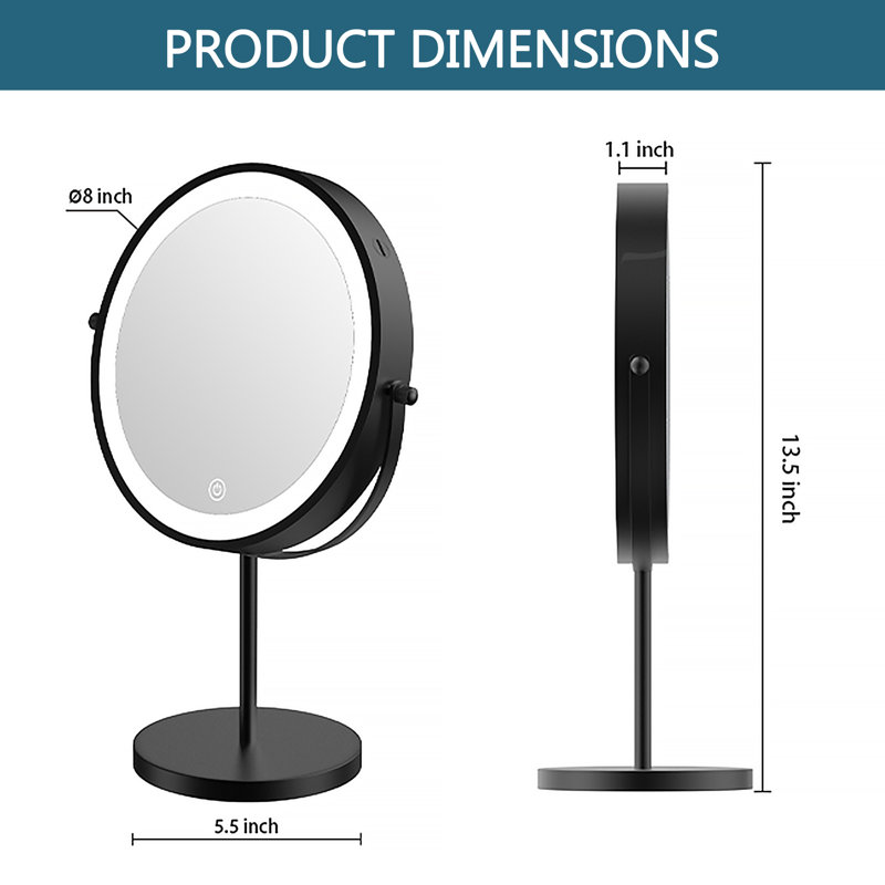 Miroir de sol Lashayla, Noir