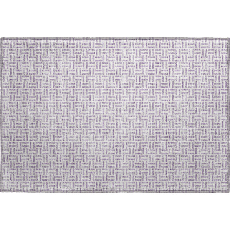 Premium Machine Washable Prisco Lavender Rug