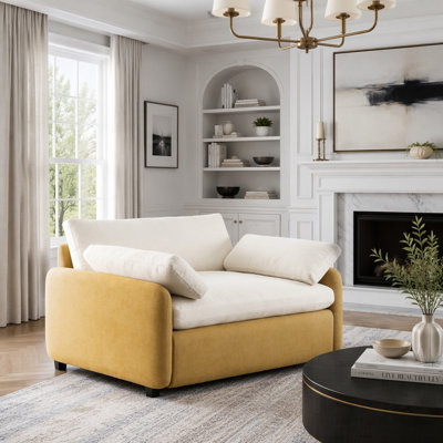 Oversized Chenille Single Sofa Chair, Wide and Deep Seat for Ultimate Comfort and Modern Style