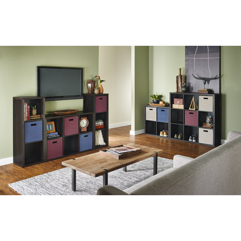 Decorative Storage 3 Cube Bookcase Unit Tiered Shelving Display by ClosetMaid, Black Walnut