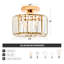 Plafonnier semi-encastré cylindrique en cristal à 1 lumière à intensité variable-863158135-845498494