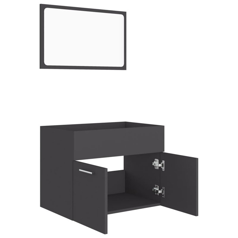 Cupani Vanity & Mirror Set, Black