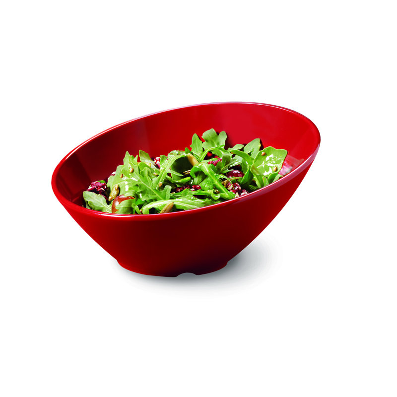 GET Bol de service en angle, 1 pinte, bleu, H 5 po x l 10 po x P 10 po, Rouge