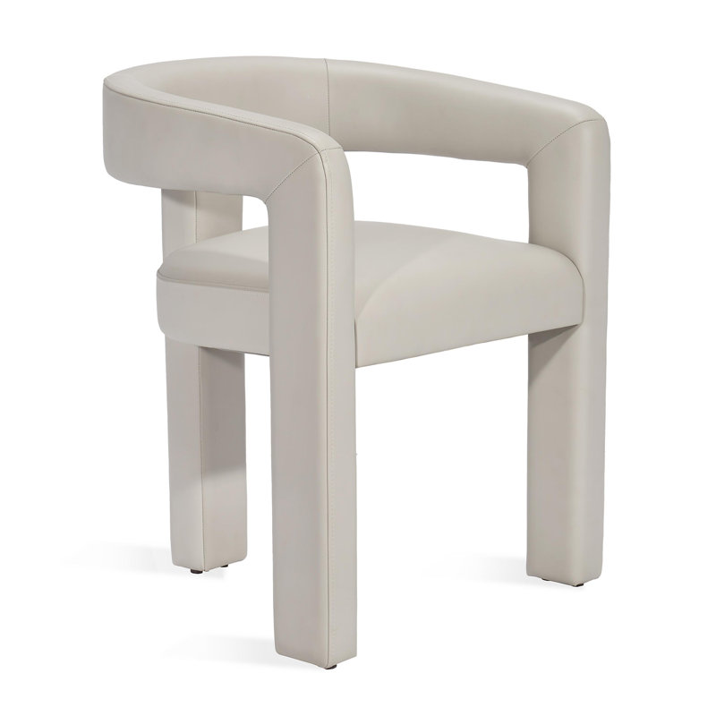 Avery Upholstered Arm Chair, St Tropez Gray Faux Leather