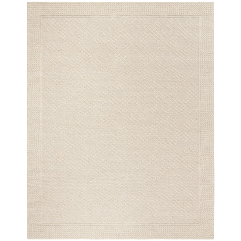 Tapis géométrique en laine / coton tissé à la main Connellsville, Carré 10 pi