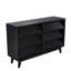 La commode double 6 tiroirs présente un design rétro et biseauté-510412467