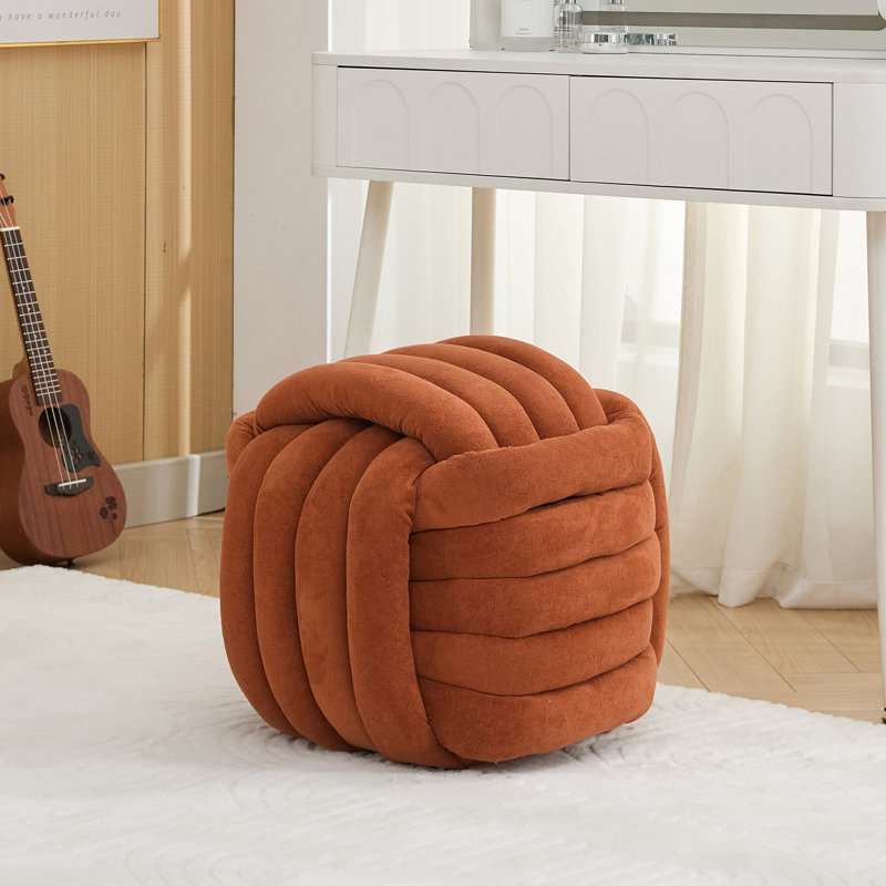Tabouret de maquillage Chenille, Orange