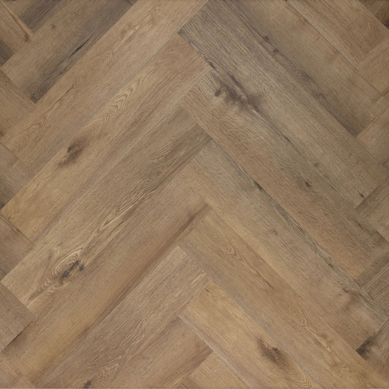 Blues Herringbone SPC Vinyl Flooring Planks - 29.5 in x 5.9 in - Harpo Oak, Harpo Oak