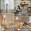 Lampe sur pied à aquarelle mauve à intensité variable moderne avec télécommande et interrupteur au pied avec abat-jour et lampe sur pied pour le bureau de la chambre à coucher