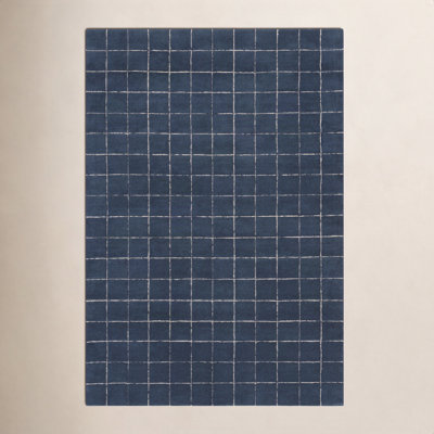 Mallory Hand-Tufted Blue Geometric Area Rug