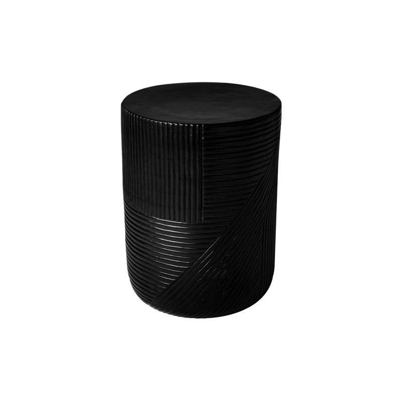 Provenance Signature Outdoor Round Side Table, Coal, 16"