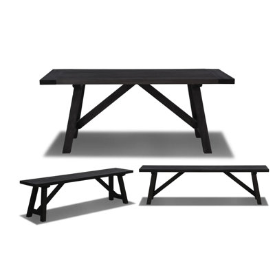 Cascais Dining Set With Farmhouse Base
