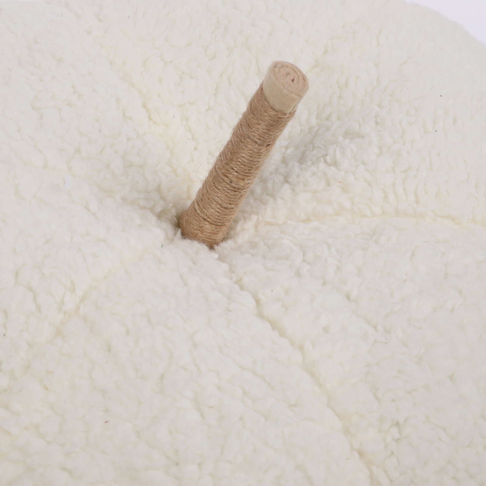 18" x 18" Sherpa Pumpkin Shaped Pillow