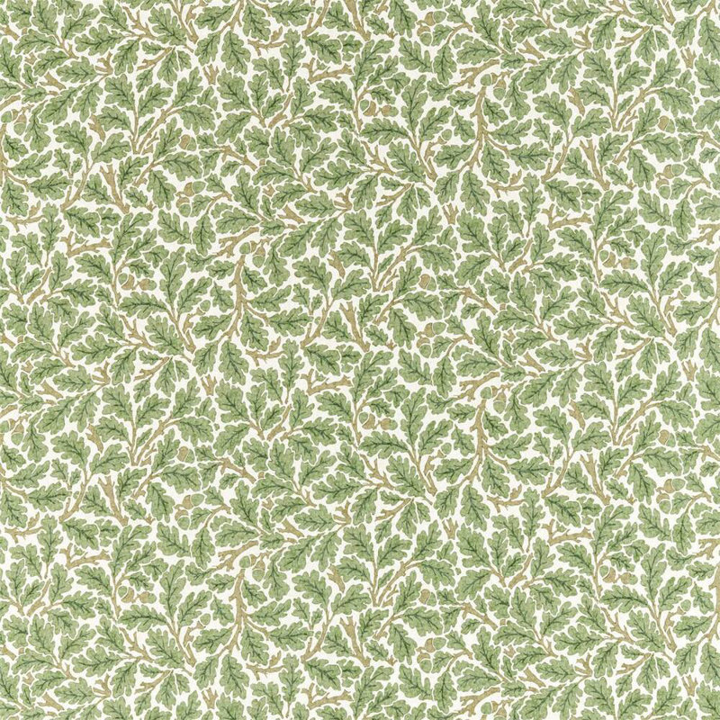 Oak Fabric, Forest/Cream