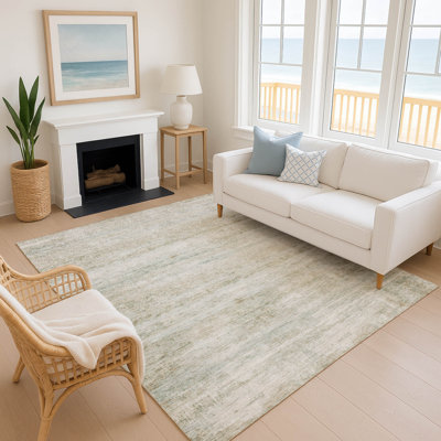 Premium Machine Washable Mayfield AMF2154 Striped Rug