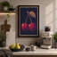 Twin Cherries Botanical - Wrapped Canvas-2007633984-2007633996