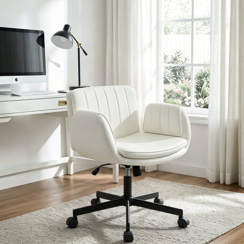 Brayden Studio Criss Cross Chair, 45 cm H, White