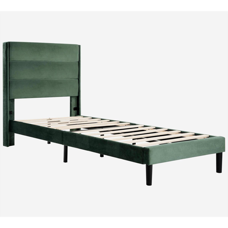Liseta Metal Bed, European Single (90 x 200cm), Green