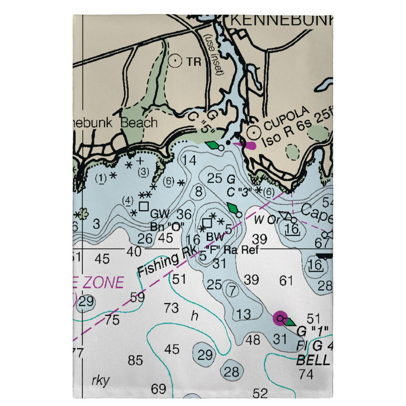Serviette à main kennebunckport nautique map Snaresbrook