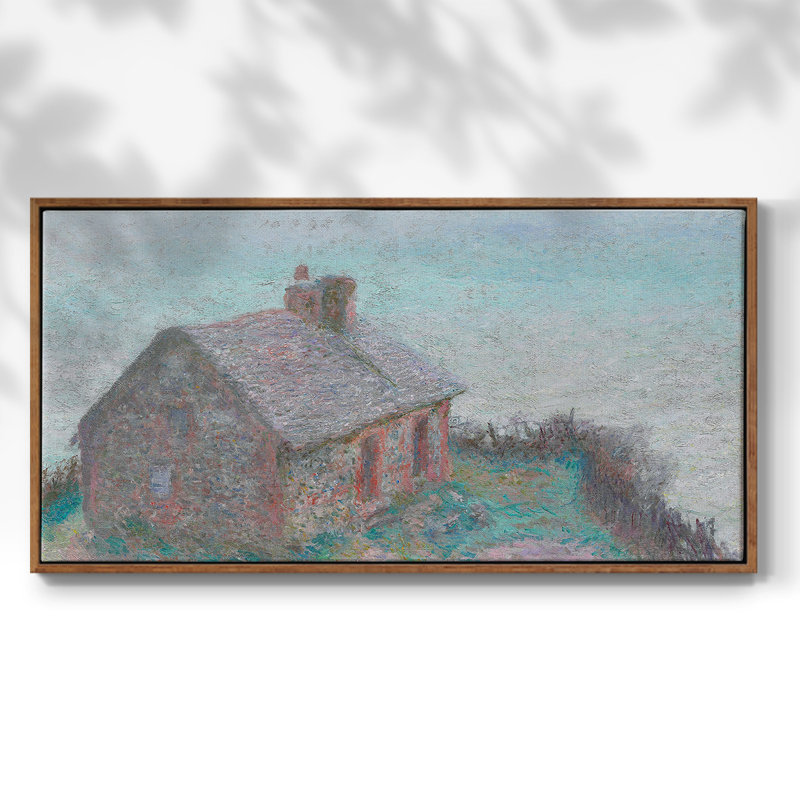Série paysage - CCL XXIX - Toile tendue avec châssis tendue, prête à être accrochée, H 25 po x l 49 po, Noyer