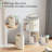 Rotating Bookshelf Tower, Solid Wood Rotating Bookshelf, 2 Tier Spinning Bookshelf With 2 Drawers, 360 Display Revolving Bookcase For Kids&adults, Round Corner Book Shelf For Bedroom, Living Room-1225185994