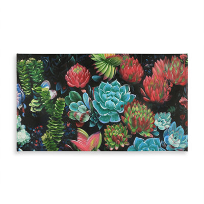 Botanical Bedroom Tablecloth | Colorful Succulent Set Decor