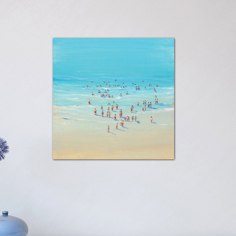 « beach day ii », reproduction d’art sur toile tendue, H 26 po x l 18 po x P 1,5 po