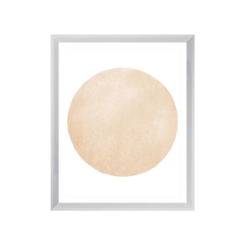 Circle Abstract Scandi - Single Picture Frame Print, 136.652 cm H x 111.252 cm W, Matt White