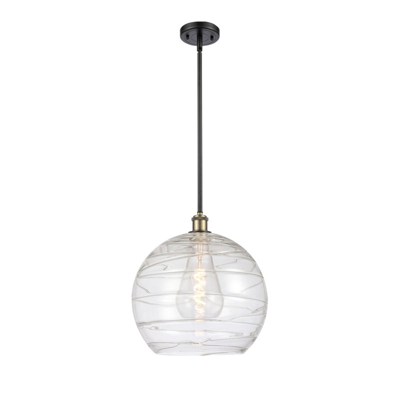 Cindi 1 - Light Single Pendant, No, Black Antique Brass, Clear