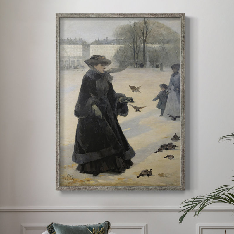 «Vintage Portrait Print», reproduction encadrée en C - bois massif