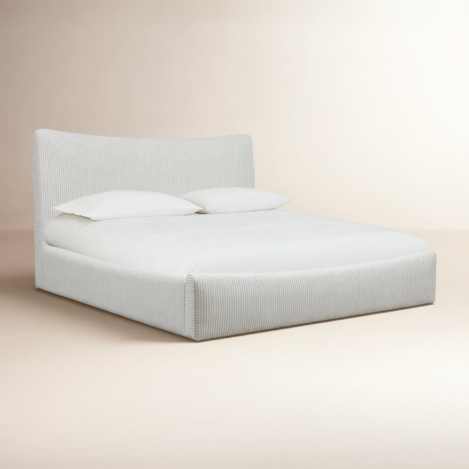 Windham Upholstered Platform Bed In Sage, Queen
