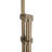 Tambo Arc Floor Lamp - Dark Walnut Wood Finish, Weathered Brass, Tambour base, White Linen Shade, Dimmer-96227972