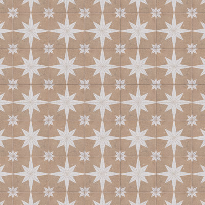 Compass Star 8" x 8" Porcelain Stone Look Wall & Floor Tile