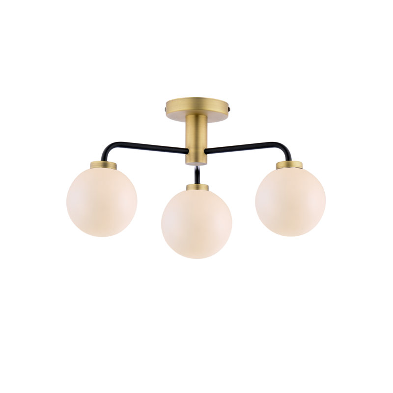 Flush Mount, 17" H x 46" W x 46" D, 3