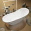 63 po x 30 po Baignoire de trempage autoportante en acrylique autoportante A05