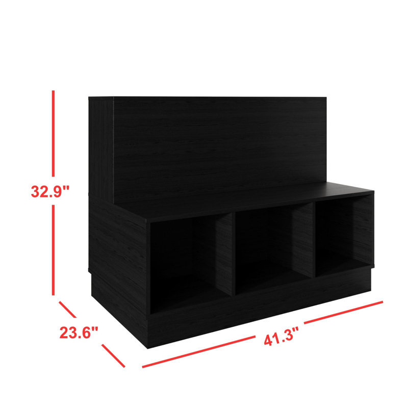 Banc de rangement multifonctionnel Xenia, Noir